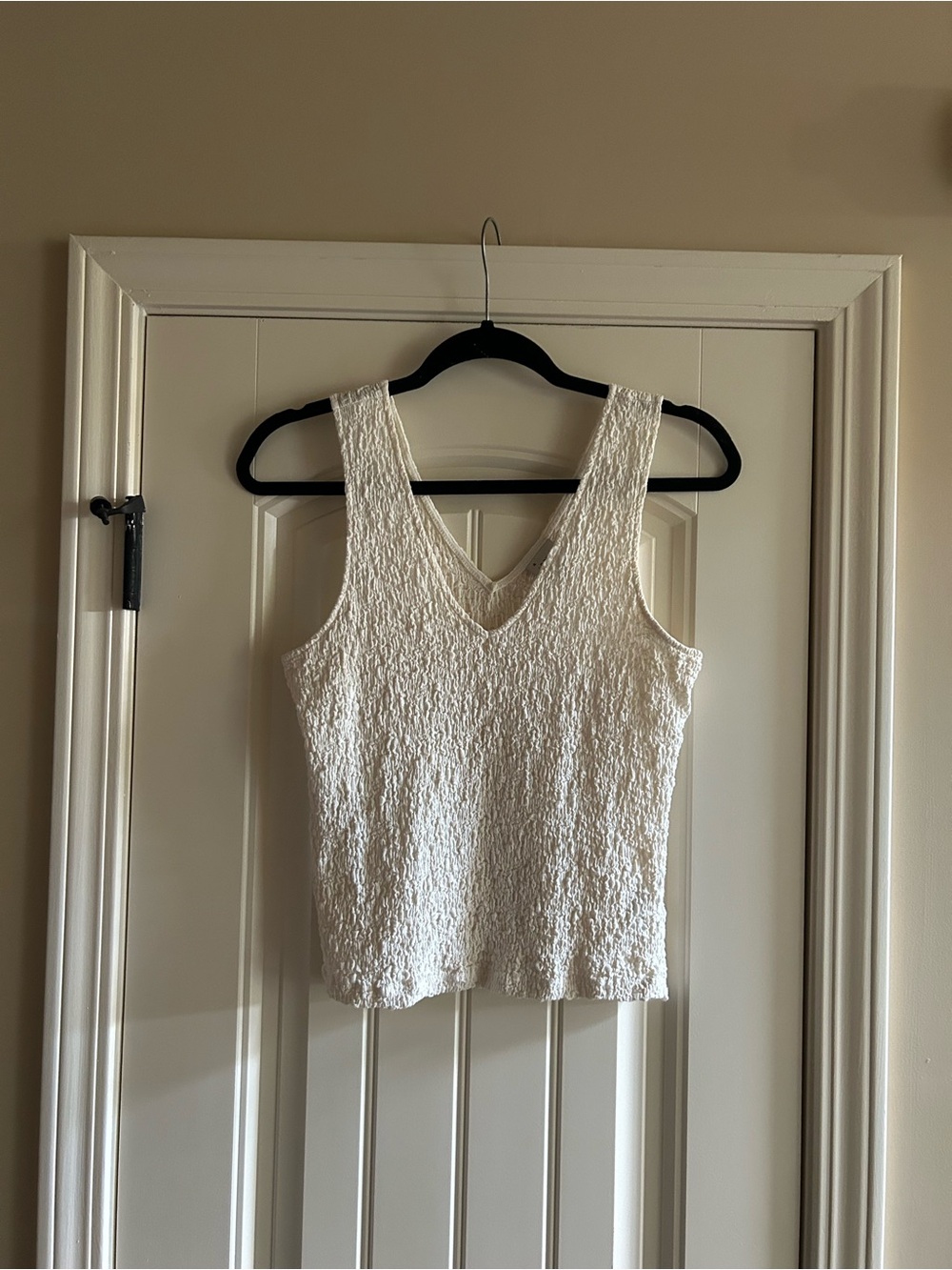a new day White Textured V-Neck Tank Top